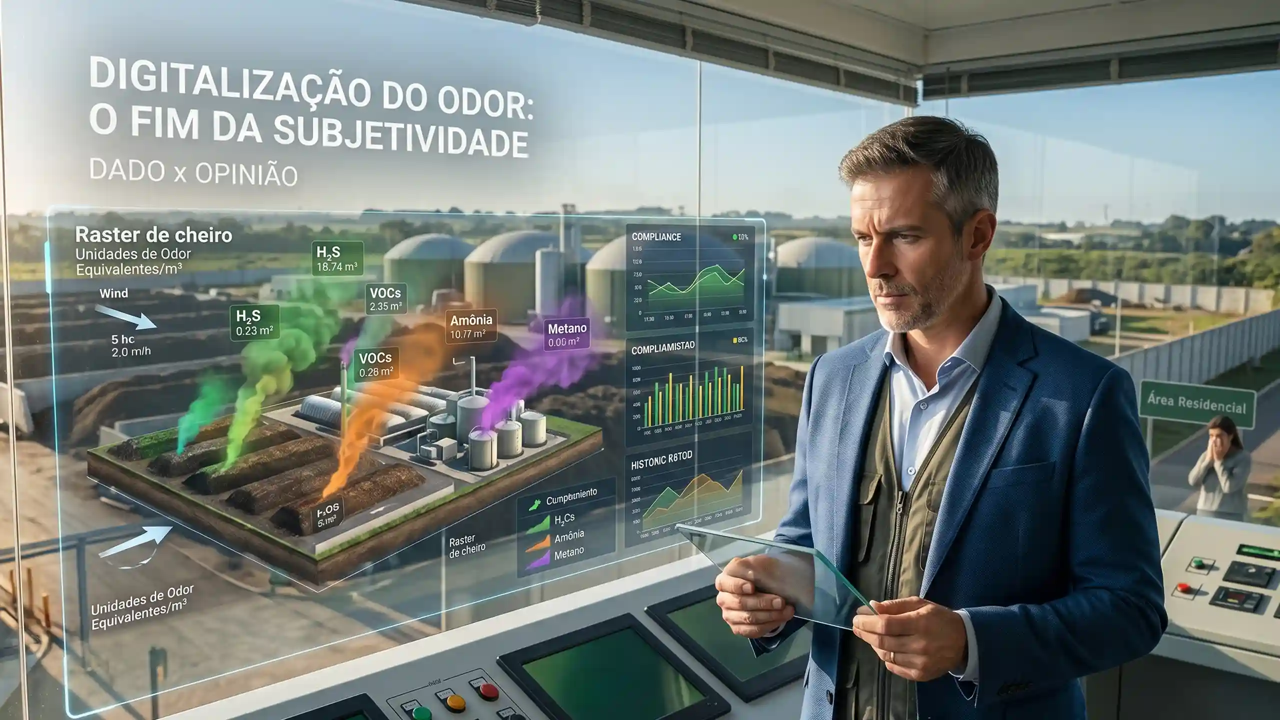 Como medir e controlar o odor em grandes operações ambientais: o fim da subjetividade